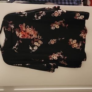 Alfani blouse, black with flowers 3x